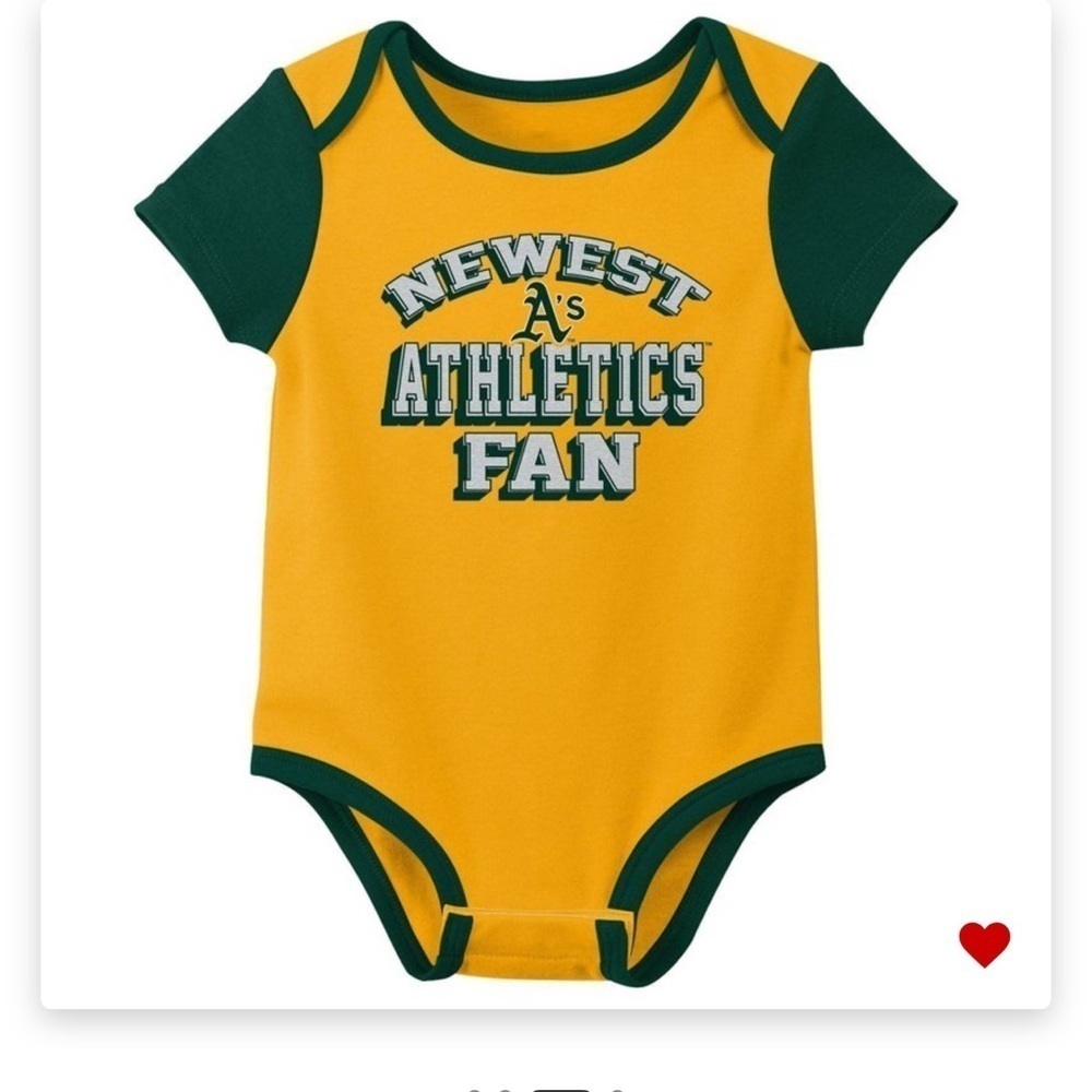 MLB Bodysuit One Piece Romper Infants 18M Oakland A's Athletics / Newest A's